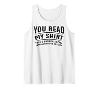 Divertido Introvertido Sarcástico Decir Basta Interacción Camiseta sin Mangas