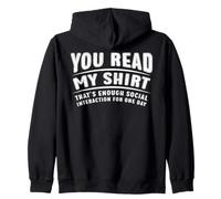 Divertido Introvertido Sarcástico Decir Basta Interacción Sudadera con Capucha