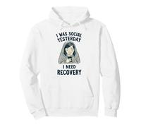 Divertido introvertido Yo era Social Ayer Necesito recuperación Sudadera con Capucha
