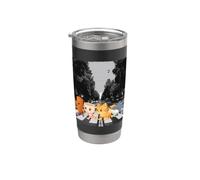 Divertido Italiano Brainrot Meme Personaje Paso de peatones Vintage Niños Vaso térmico de acero inoxidable de doble pared