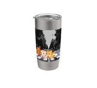 Divertido Italiano Brainrot Meme Personaje Paso de peatones Vintage Niños Vaso térmico de acero inoxidable de doble pared