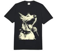 Divertido Jack Russell Cantando Punk Dog Rocker Grunge Animal Comfort Colors Adult Heavyweight T-Shirt
