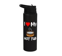 Divertido jacuzzi propietario cita I love jacuzzis bañera de hidromasaje al aire libre Stainless Steel Insulated Water Bottle