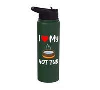 Divertido jacuzzi propietario cita I love jacuzzis bañera de hidromasaje al aire libre Stainless Steel Insulated Water Bottle