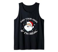 Divertido Jersey navideño de Papá Noel, pregúntale a tu Madre si Soy de Verdad Camiseta sin Mangas
