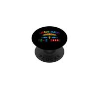 Divertido Jesús Matemáticas Diciendo 5 Más 2 Igual 5000 PopSockets PopGrip Adhesivo