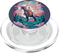 Divertido Jesús Montando T-Rex Dinosaurio Meme Parodia para Creyentes PopSockets PopGrip para MagSafe
