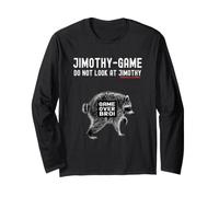 Divertido Jimothy Juego No Mires Al Mapache Gamer Meme Ropa Manga Larga