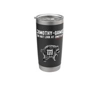 Divertido Jimothy Juego No Mires Al Mapache Gamer Meme Ropa Vaso térmico de acero inoxidable de doble pared