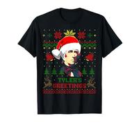 Divertido John Presidente Tyler Navidad Parodia Holiday Camiseta