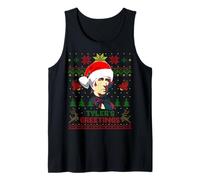 Divertido John Presidente Tyler Navidad Parodia Holiday Camiseta sin Mangas