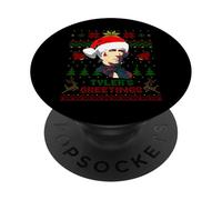 Divertido John Presidente Tyler Navidad Parodia Holiday PopSockets PopGrip Adhesivo