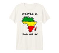 Divertido Jollof Rice Y Lobo Africano Camiseta Premium