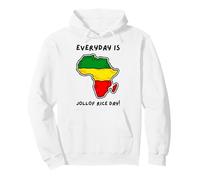 Divertido Jollof Rice Y Lobo Africano Sudadera con Capucha