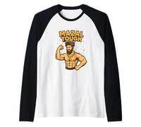 Divertido judío israelí Hebreo Mazal Tov Humor Camiseta Manga Raglan