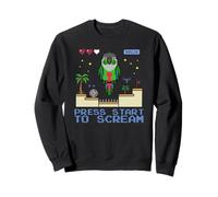 Divertido Juego Conure Press Start to Scream Pixel Bird Nerd Sudadera