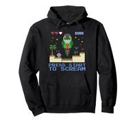 Divertido Juego Conure Press Start to Scream Pixel Bird Nerd Sudadera con Capucha