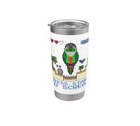 Divertido juego Conure Press Start to Scream Pixel Bird Nerd Vaso térmico de acero inoxidable de doble pared