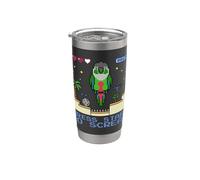 Divertido juego Conure Press Start to Scream Pixel Bird Nerd Vaso térmico de acero inoxidable de doble pared