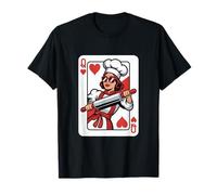Divertido juego de cartas Queen Of Hearts Chef Simple Bakery Camiseta
