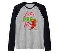 Divertido juego de golf Let's Par Tee Chili Pepper Camiseta Manga Raglan