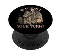 Divertido Juego de Mesa Esqueleto Es Tu Turno Meme Halloween PopSockets PopGrip Adhesivo