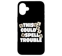 Divertido juego de mesa This Could Spell Trouble Carcasa para iPhone 16 Plus