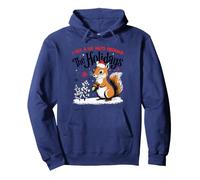Divertido Juego de Navidad Unisex con Texto en inglés «I Get A Lil' Nuts Around The Holidays» Sudadera con Capucha