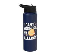 Divertido juego de palabras con alergia al huevo - Tolerancia al huevo Intolerancia al huevo Stainless Steel Insulated Water Bottle
