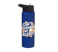 Divertido juego de palabras con alergia al huevo - Tolerancia al huevo Intolerancia al huevo Stainless Steel Insulated Water Bottle