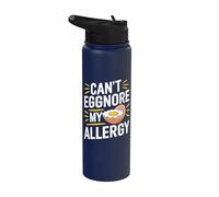 Divertido juego de palabras con alergia al huevo - Tolerancia al huevo Intolerancia al huevo Stainless Steel Insulated Water Bottle