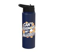 Divertido juego de palabras con alergia al huevo - Tolerancia al huevo Intolerancia al huevo Stainless Steel Insulated Water Bottle