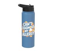 Divertido juego de palabras con alergia al huevo - Tolerancia al huevo Intolerancia al huevo Stainless Steel Insulated Water Bottle