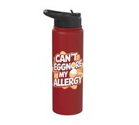 Divertido juego de palabras con alergia al huevo - Tolerancia al huevo Intolerancia al huevo Stainless Steel Insulated Water Bottle