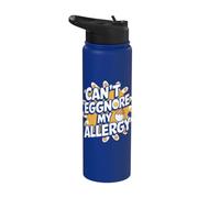 Divertido juego de palabras con alergia al huevo - Tolerancia al huevo Intolerancia al huevo Stainless Steel Insulated Water Bottle