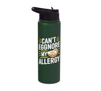 Divertido juego de palabras con alergia al huevo - Tolerancia al huevo Intolerancia al huevo Stainless Steel Insulated Water Bottle