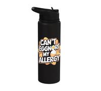 Divertido juego de palabras con alergia al huevo - Tolerancia al huevo Intolerancia al huevo Stainless Steel Insulated Water Bottle