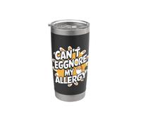 Divertido juego de palabras con alergia al huevo - Tolerancia al huevo Intolerancia al huevo Vaso térmico de acero inoxidable de doble pared
