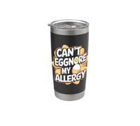Divertido juego de palabras con alergia al huevo - Tolerancia al huevo Intolerancia al huevo Vaso térmico de acero inoxidable de doble pared