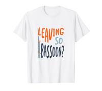 Divertido Juego de Palabras con el Bassoon músico fagotista Camiseta gráfica económica, Hombre, Blanco, S