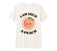 Divertido Juego de Palabras con el Texto «Soy Tal melocotón», Lindo Juego de Palabras Kawaii con melocotón Camiseta Premium