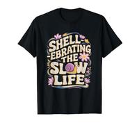 Divertido Juego de Palabras con Forma de Caracol: Shell celebra la Vida Lenta Camiseta gráfica económica, Hombre, Negro, M