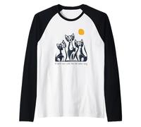 Divertido Juego de Palabras con Gatos No Termina hasta Que Las señoras de los Gatos canten Camiseta Manga Raglan