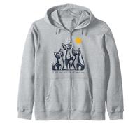 Divertido Juego de Palabras con Gatos No Termina hasta Que Las señoras de los Gatos canten Sudadera con Capucha