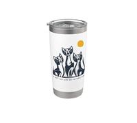 Divertido juego de palabras con gatos No termina hasta que las señoras de los gatos canten Vaso térmico de acero inoxidable de doble pared
