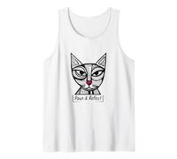 Divertido Juego de Palabras con Gatos Paws & Reflect Camiseta sin Mangas