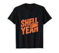 Divertido Juego de Palabras con Tacos - Shell Yeah Camiseta gráfica económica, Hombre, Negro, L