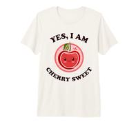 Divertido Juego de Palabras con Texto en inglés «I Am Cherry Sweet», Lindo y Adorable Juego de Palabras Kawaii Camiseta Premium