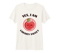 Divertido Juego de Palabras con Texto en inglés «I Am Cherry Sweet», Lindo y Adorable Juego de Palabras Kawaii Camiseta Premium