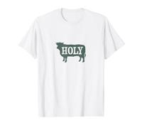 Divertido Juego de Palabras con Vacas sagradas Camiseta gráfica económica, Hombre, Blanco, M